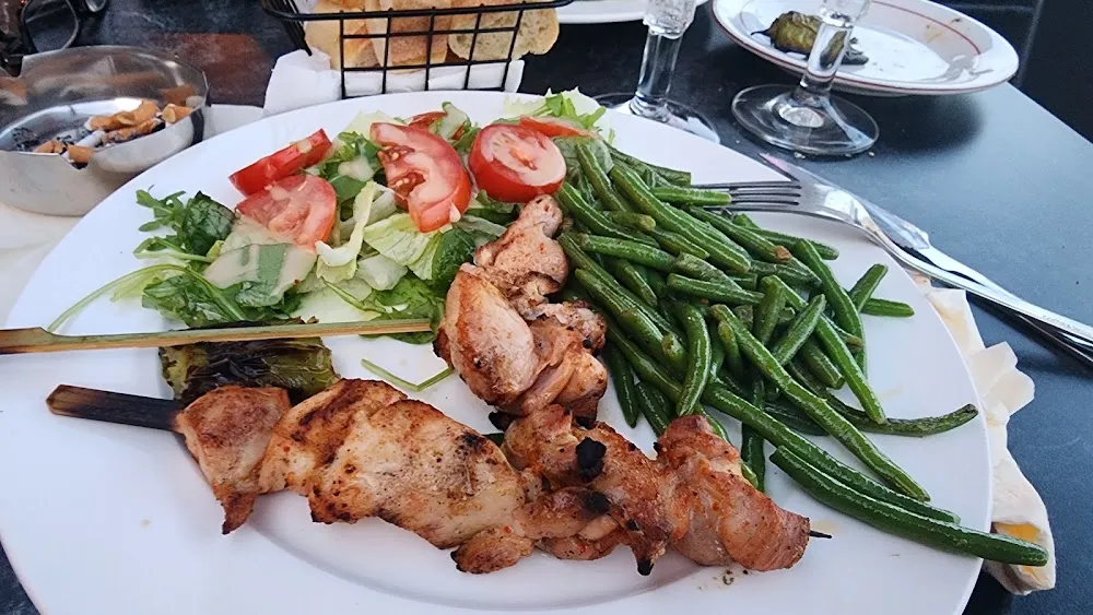 Brochettes d'agneau Haricots Verts